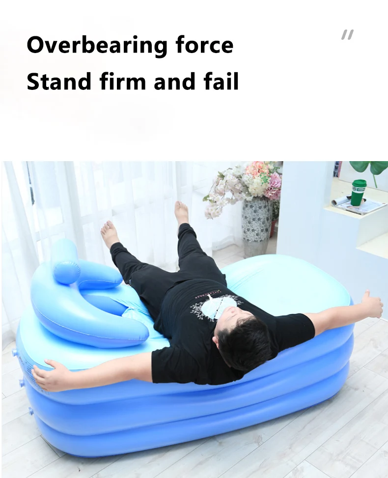 Sauna Seated Bathtub Removable Rectangle Freestanding Portable Bathtub For Adults With Lid