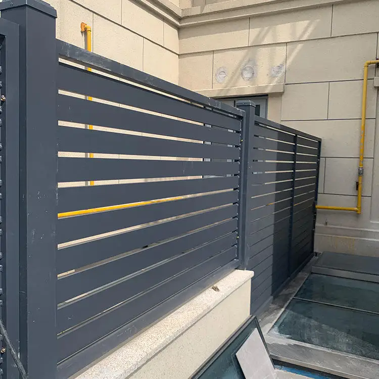 Aluminum Fence Slats Black Aluminium Fence And Trellis Gate Slats Horizontal Metal Fence Panel