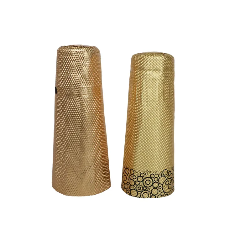 34*115 mm Champagne Aluminium Foil Capsules For Sparkling Wine Bottle Shrink Caps