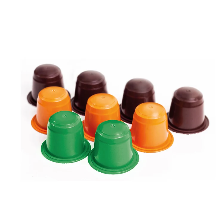 Eco-friendly Food Grade PLA Empty Plastic Biodegradable Materials Nespresso Compatible Coffee Capsules