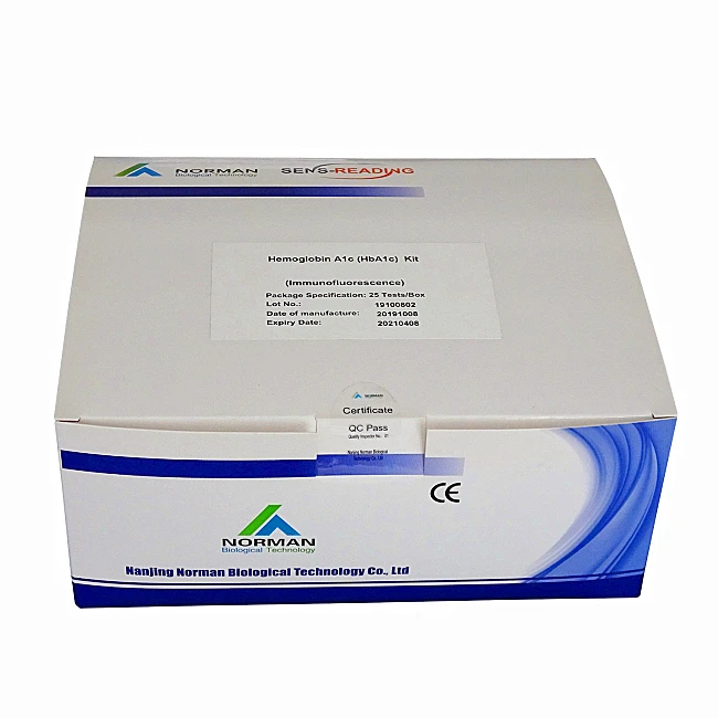 Hot Sale HbA1c Immunofluorescence POCT Diabetes Test Kit HBA1c Blood Test Kit