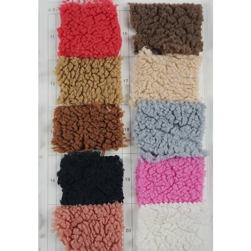 Super soft solid color polyester faux fur sherpa fleece fabric for blanket hoodies