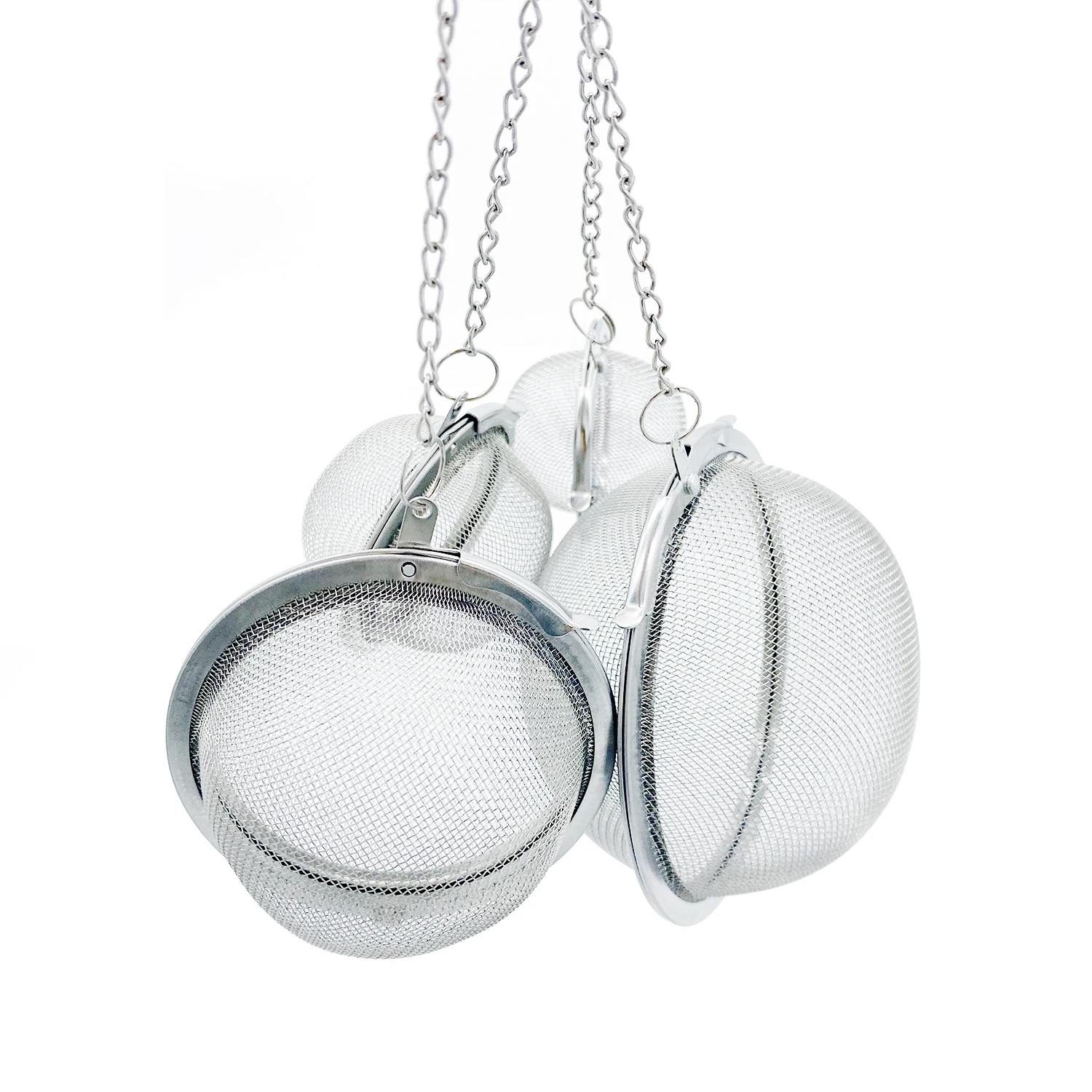 Wholesale 4.5cm,5cm,7cm,9 cm 304/201 stainless steel tea infuser ball for Loose Leaf Tea Spice