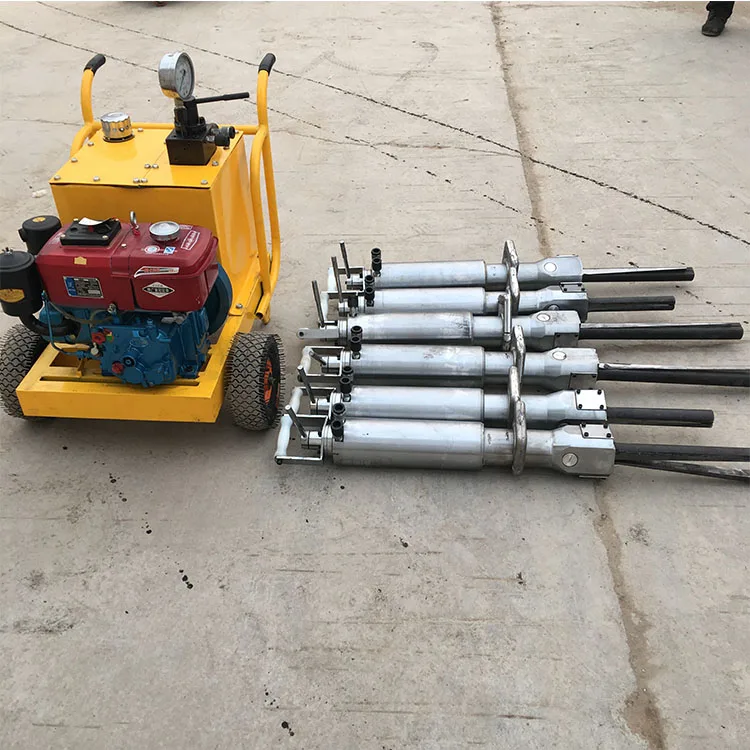 Factory selling stone break hydraulic rock splitting machine on the Mountain