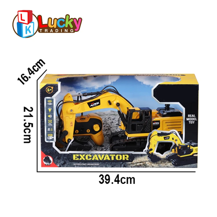 Remote Control Excavator Toy Rc Construction Vehicles Toys Engineering Series  With Simulated Spray