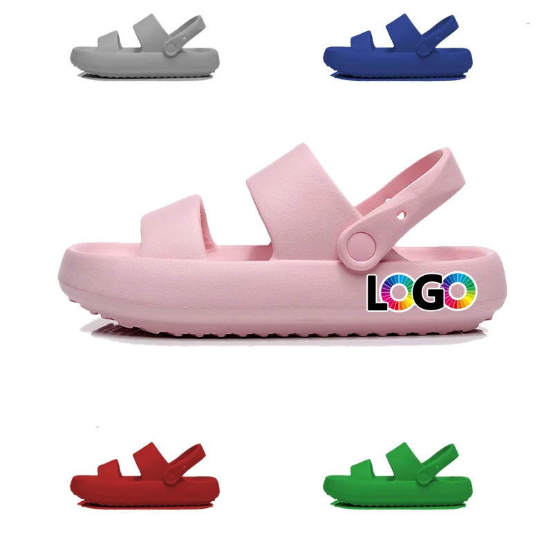 HOT Trends 2021 Custom Logo New Unisex Summer Sandals Men Flat Slides Shoes Women Slip On Eva Indoor Beach Ladies Slippers