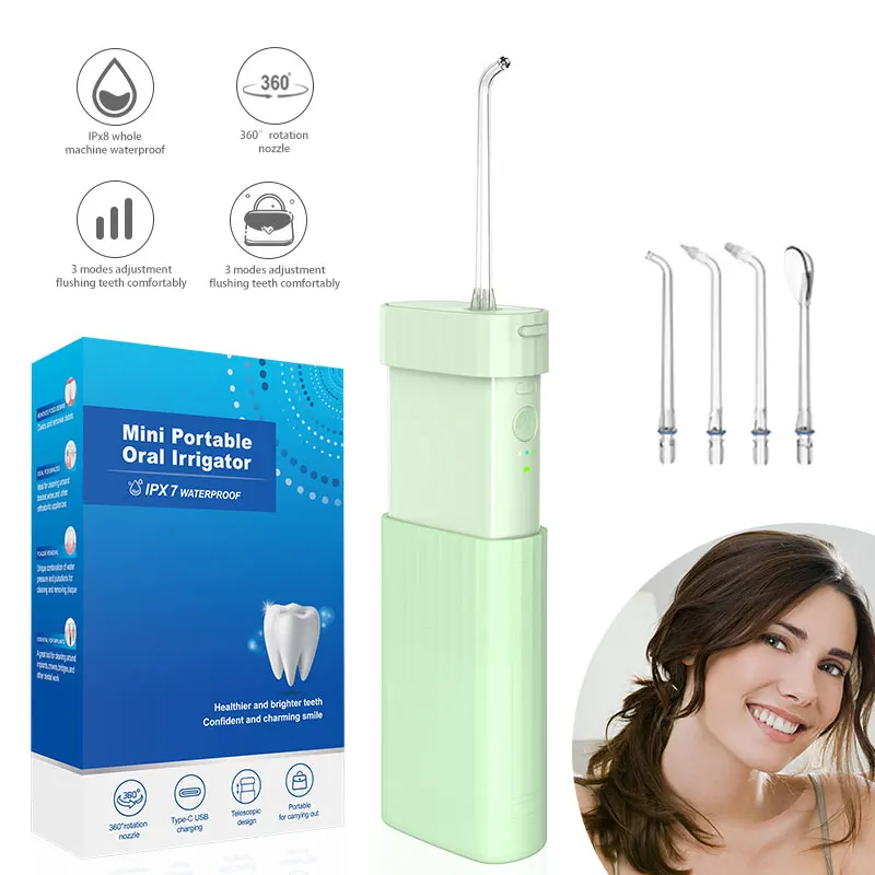 Personal Care Portable Electric Rechargeable Oral Irrigator Dental Cordless Water Irrigator Water Flosser by Dentist Recommended