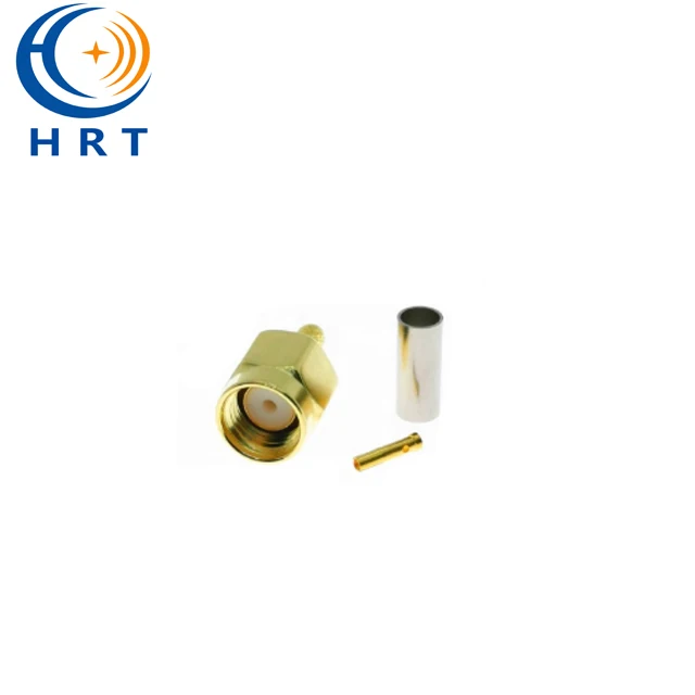 SMA Male Plug Or RP-SMA Male (Female Pin) Jack Crimp RG58 LMR195 RG142 RG400 RG223 RF Connector