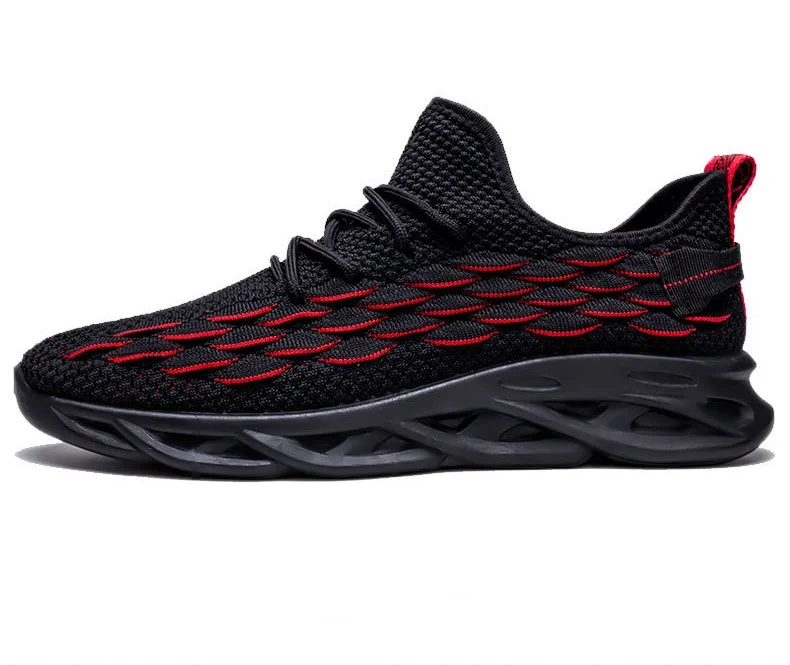 Hot Sale Sports Shoes Scale Design Fly Woven Shoes Men Breathable Light Weight Casual Shoes
