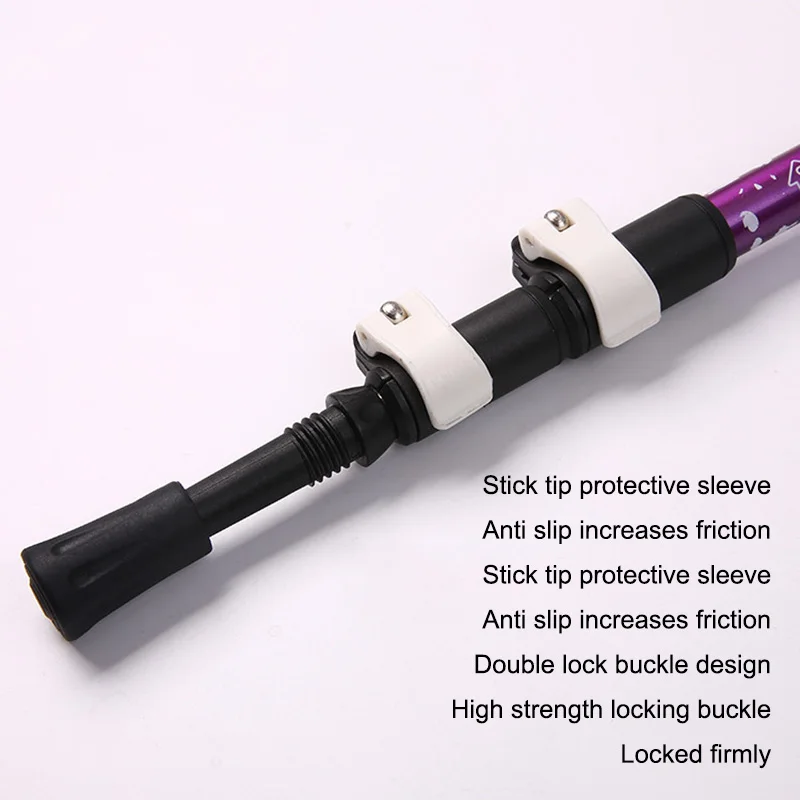 Trekking Poles Telescopic Lightweight Aluminum Walking Sticks Shock-Absorbent Hiking Climbing  Poles Adjustable Alpenstock