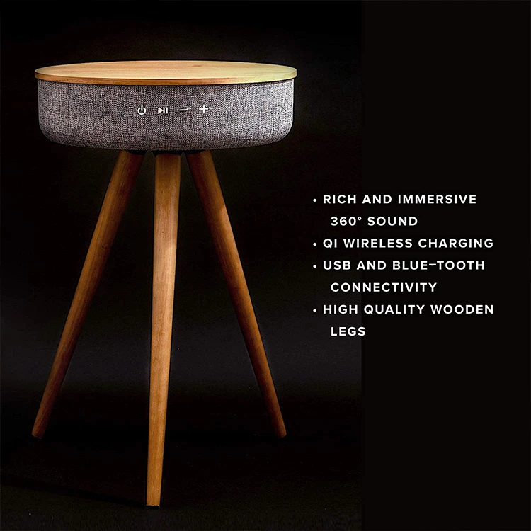 
Portable Speaker Coffee Table With Blutooth Wireless Charger 