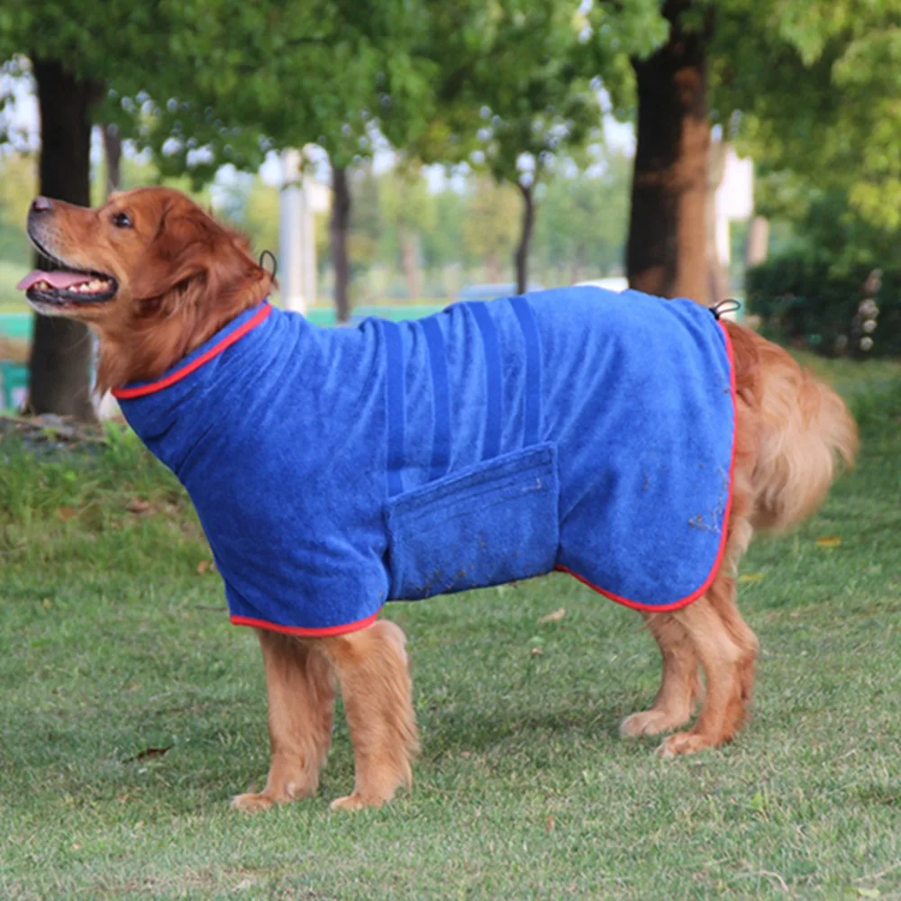 Pet Bathrobe Quick-drying Absorbent Dog Clothes Microfiber Fashion Cute Dog Bath Towel Pet Clothing Products