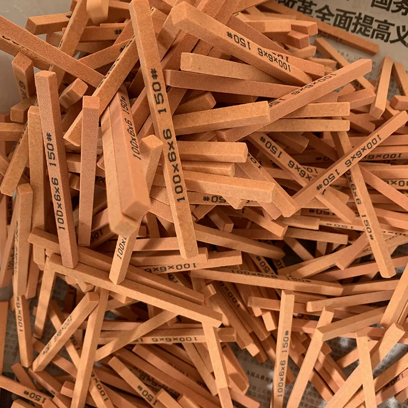 mini triangular whetstone white corundum polishing grinding stone knife sharpening stone