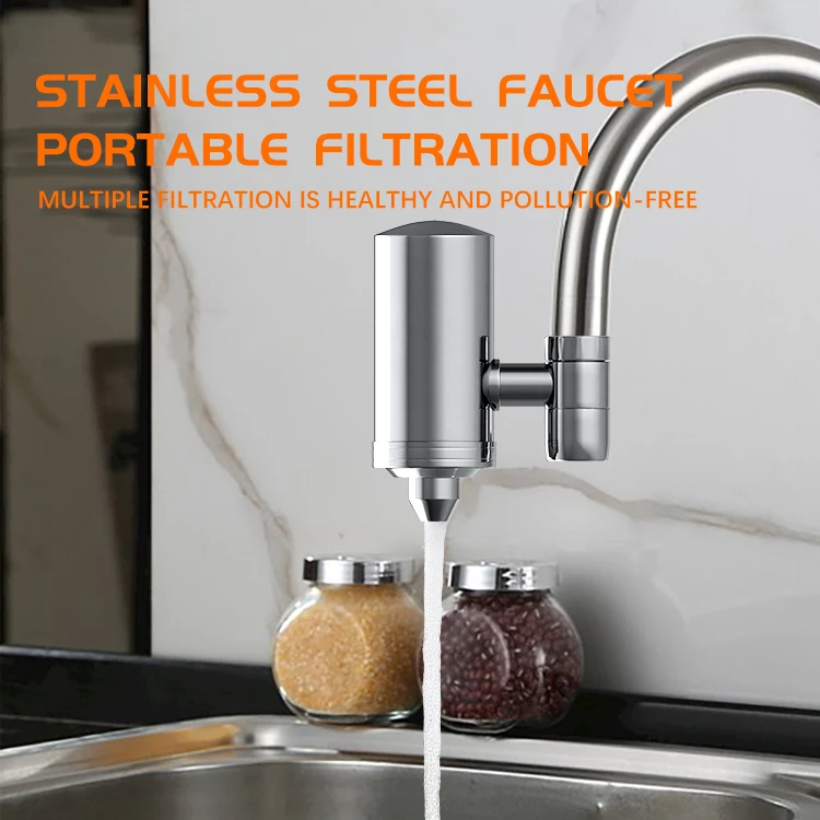 FLN Household kitchen 304 stainless steel  tap water filter ceramic water filter faucet purifier