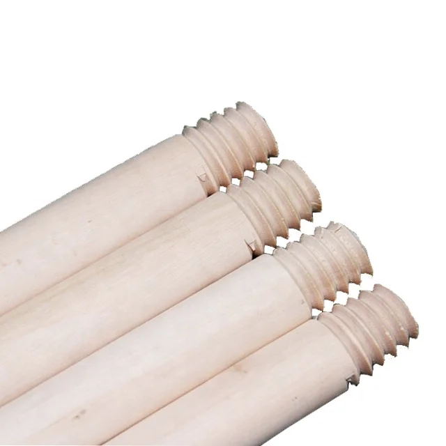 2024 High quality household items wooden stick broom handle cleaning supplies mop wood  Stick palm broom stick
