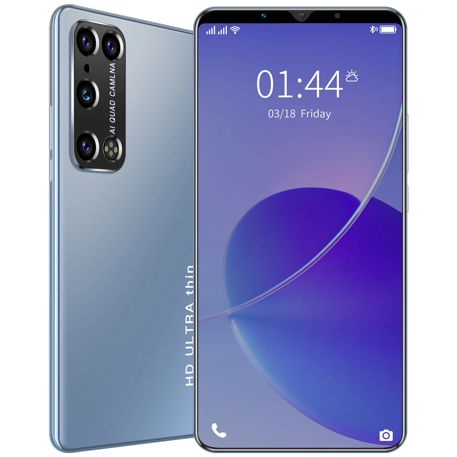 Новый дизайн 2021 Оригинальный разблокированный смартфон Rino8 Pro 12 Гб + 512 ГБ Android 10 две SIM-карты OEM Мобильные