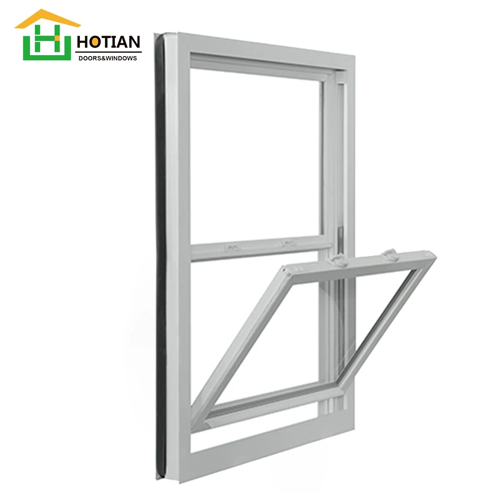 American Style Vertical Slide Vinyl PVC UPVC Single Hung Window Hung Window