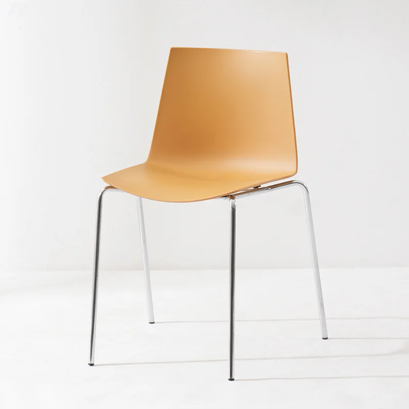 STG Modern Black Backrest Lounge Chair Plastic Library Training Chair Meeting Room Office Chair With Metal Leg