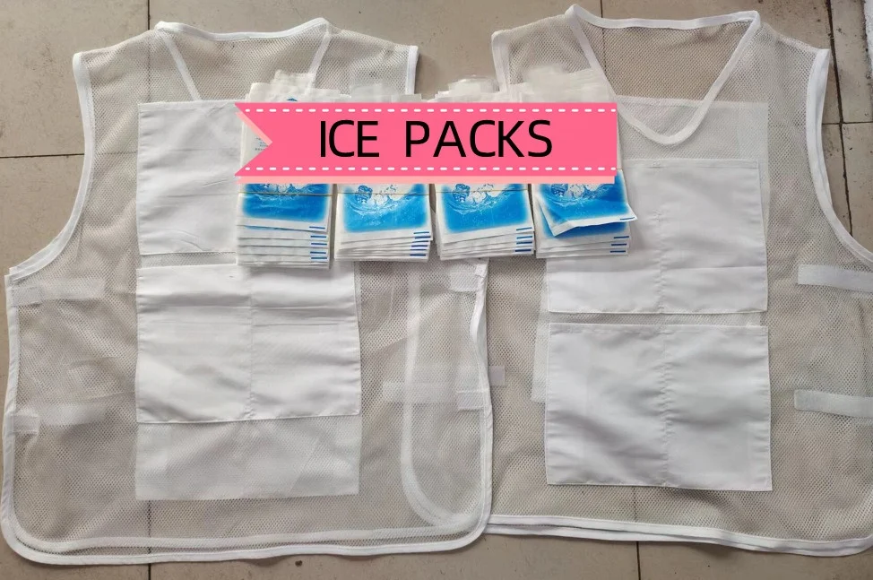 Summer Cooling Vest With  Ice Pack , ICY Cooling Vest Heat Resistant Apron For Men and Women Dropship