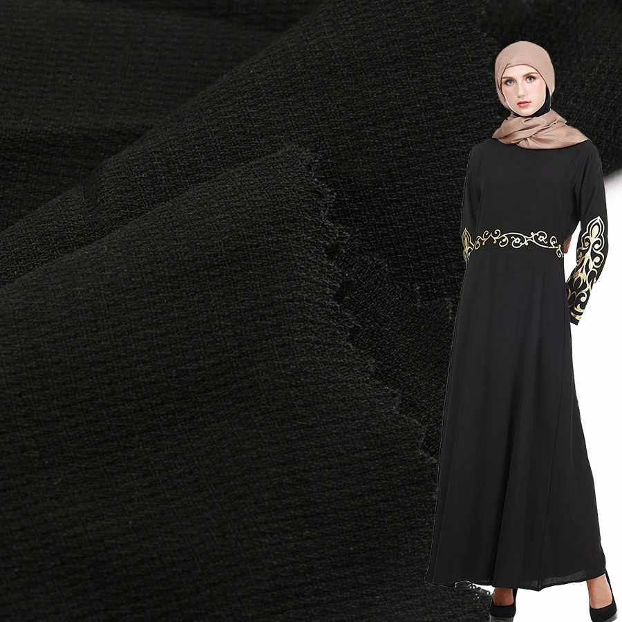 For abaya turkey nida fursan formal black japan 100 polyester british linen fabric dubai