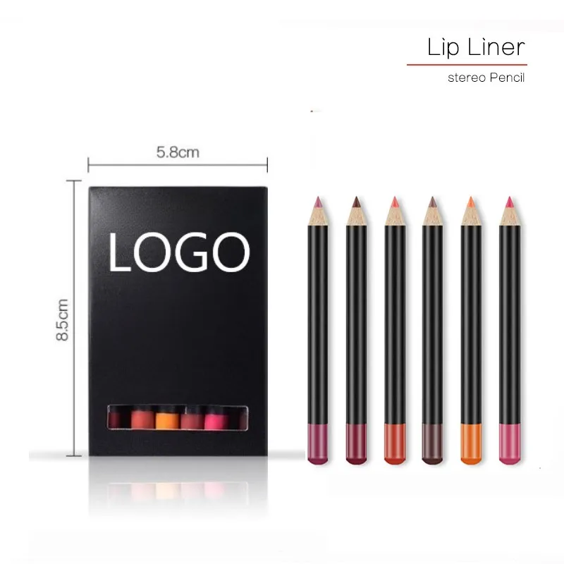 12 Colors Lip Liner Pencils and Lipstick Set Custom Private Label No Logo Waterproof OEM