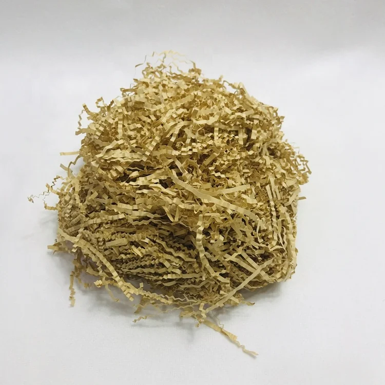 
China Shenzhen 3mm kraft recycled packaging bulk shredded crinkle paper filler for sale 