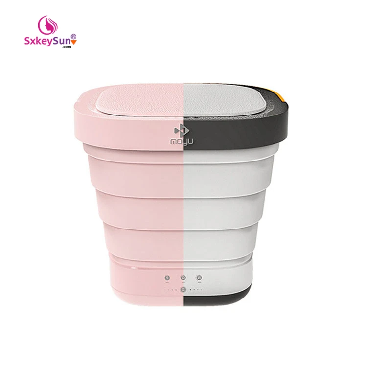 portable mini folding clothes washing machine bucket automatic home travel self-driving tour underwear foldable washer & dryer