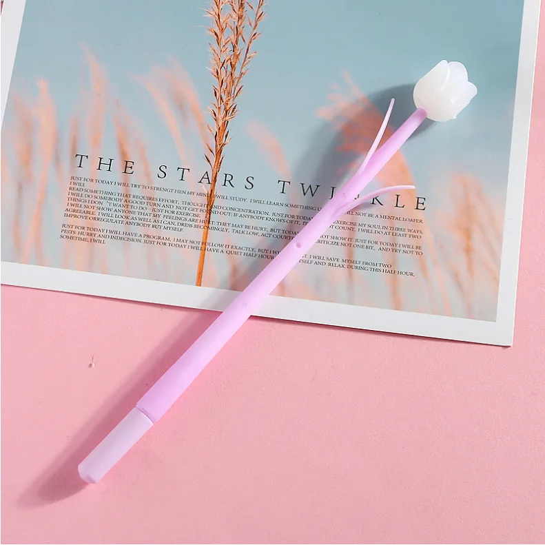 Creative Small Fresh Rose Flower Color Change in the Sun Soft Gel Pen Tulip Fower and