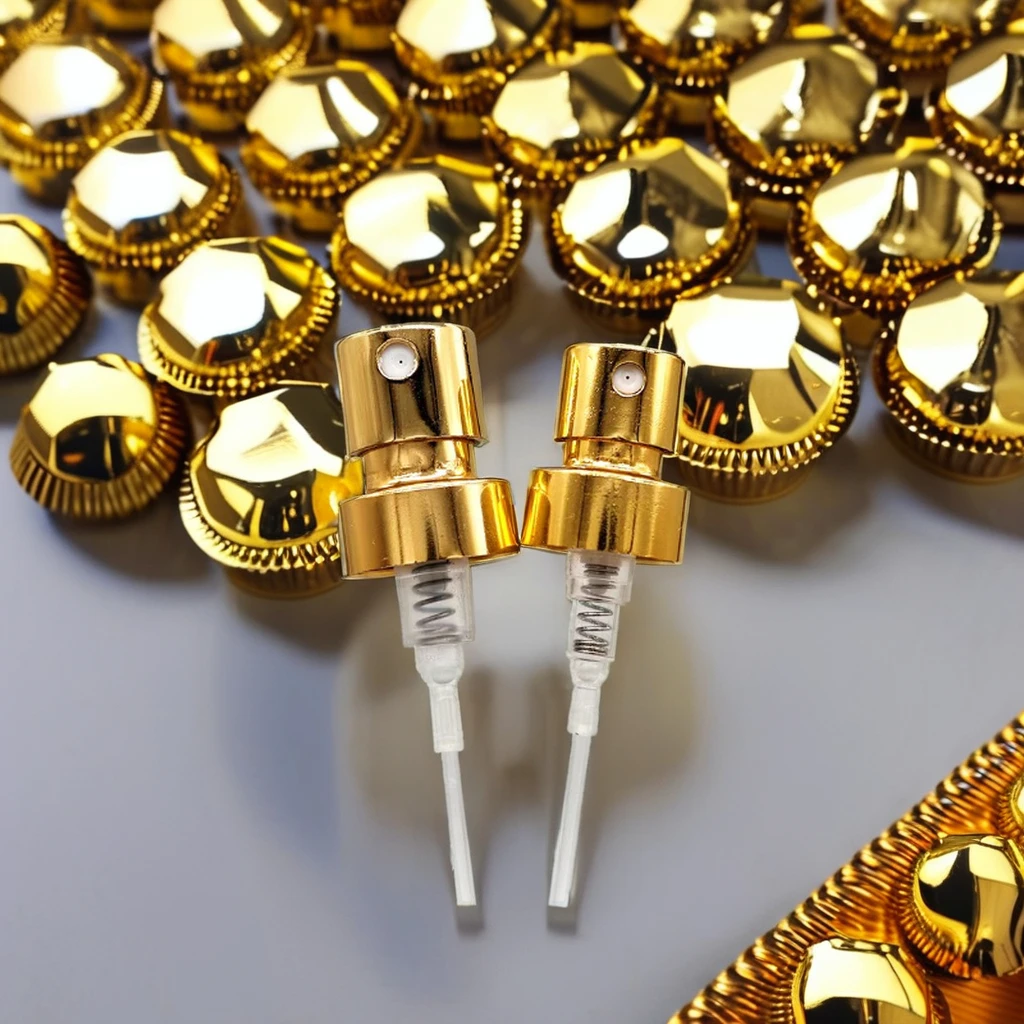 15mm 18mm 20mm Golden Silver Gold Aluminum-Plastic Fine Mist Perfume Glass Bottle with Crimp Pump Liquid Cosmetics Fragrances