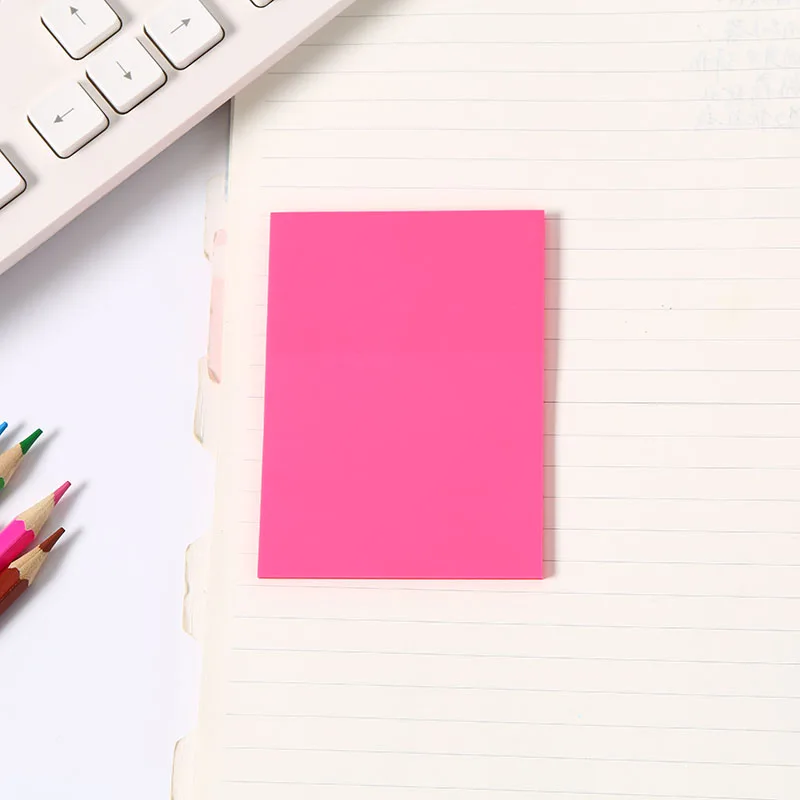 7*9.5cm Size Clear Sticky Note Pads Waterproof Self-Adhesive Memo Removable N Times