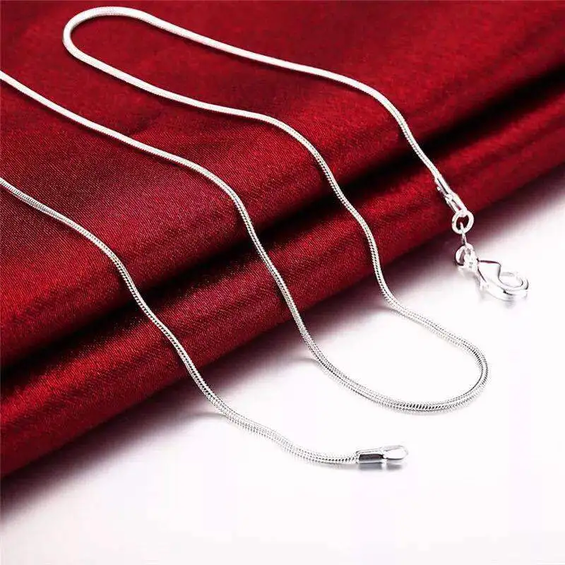 Cheap Jewelry Making Thin Necklace Silver Chains For Women Cadena De Plata