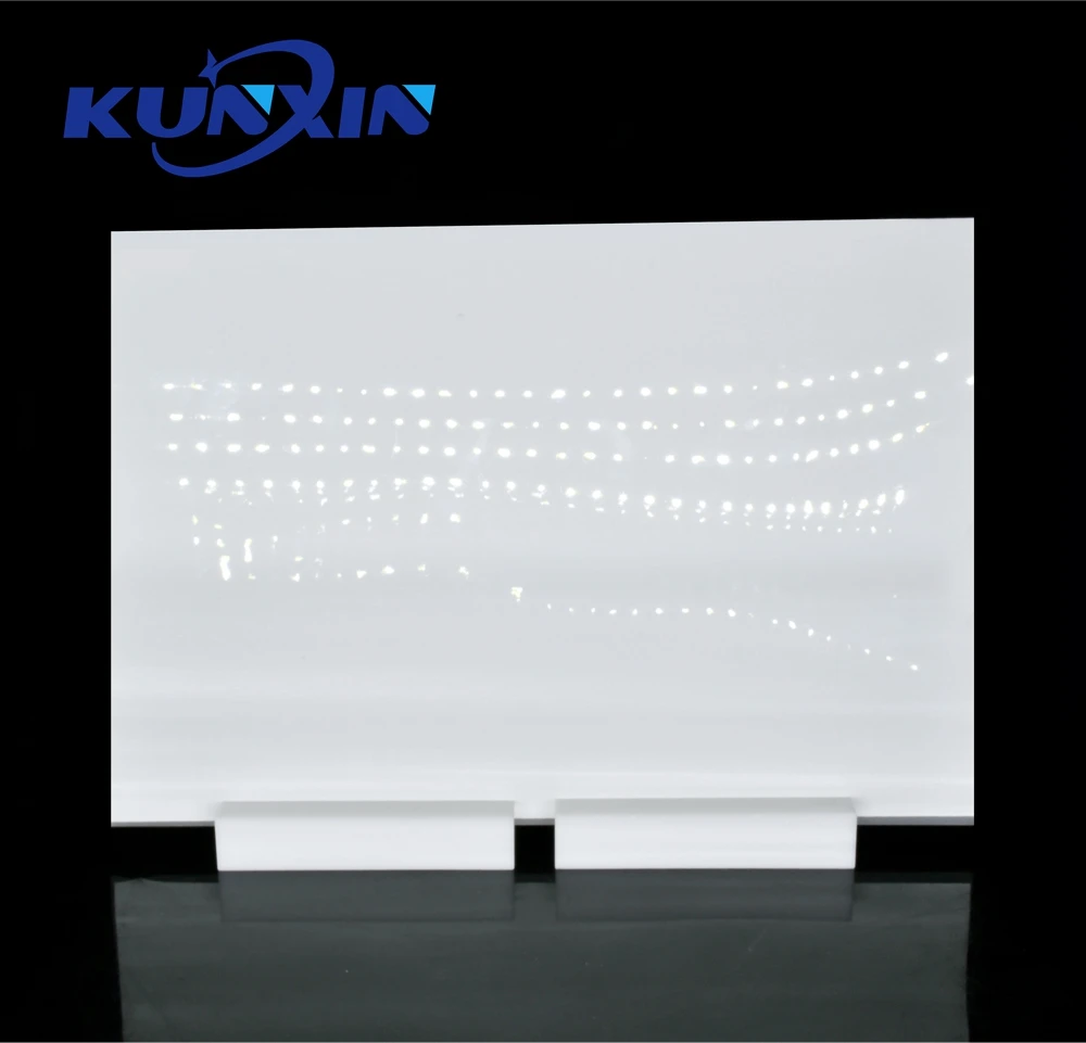 Kunxin Laser Engraving Customized Shape Led Light Optical Milky White PET Reflector Film