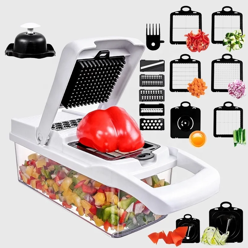 15/22/26PCS Vegetable Chopper Mandoline Onion Slicer Dicer Vegetable Cutter Spiralizer Shredder Kitchen Mandoline Slicer