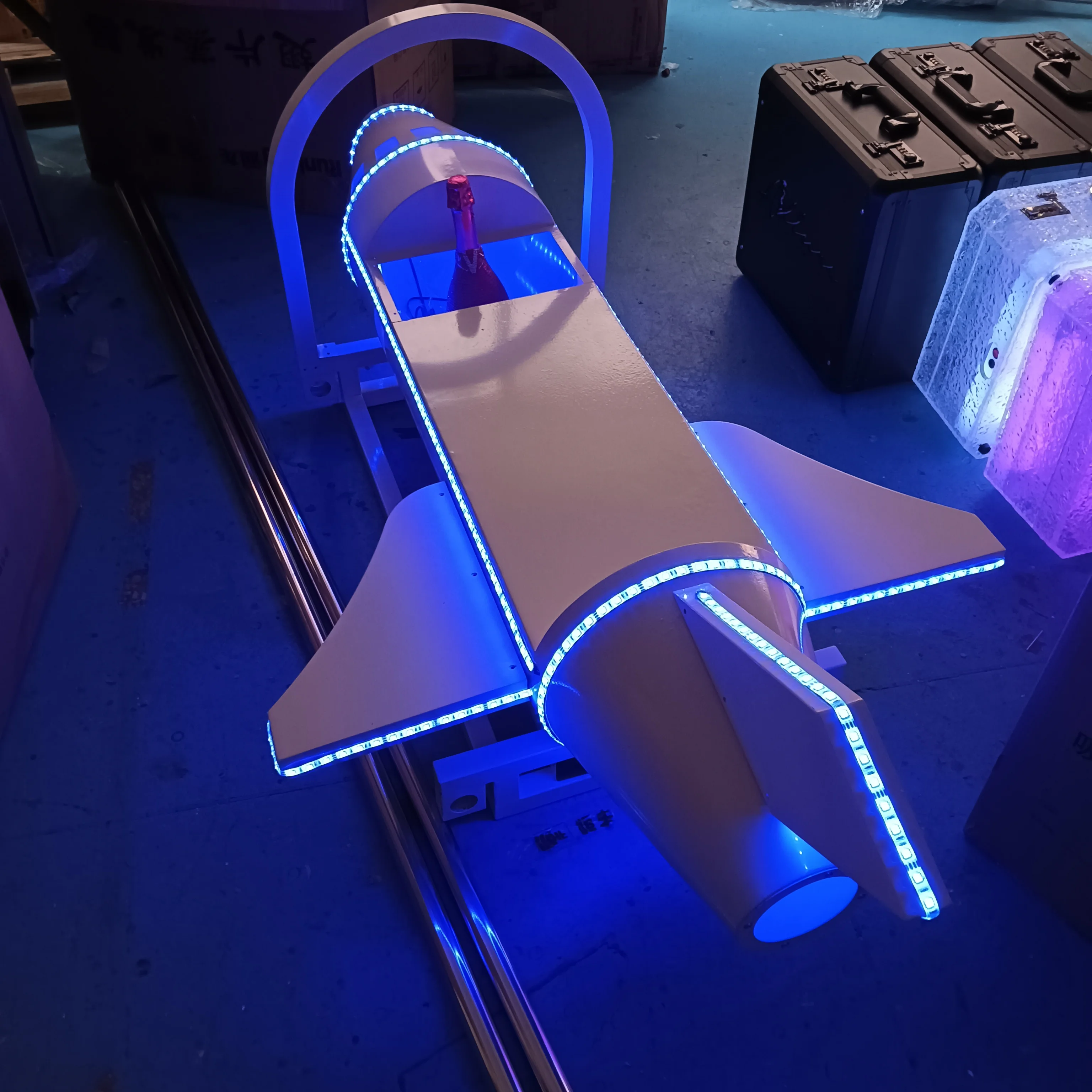 Rechargeable Airplane Shape Bottle Presenter Bottle Service Trays Led Bottle Glorifier  Presenter  Carry girl