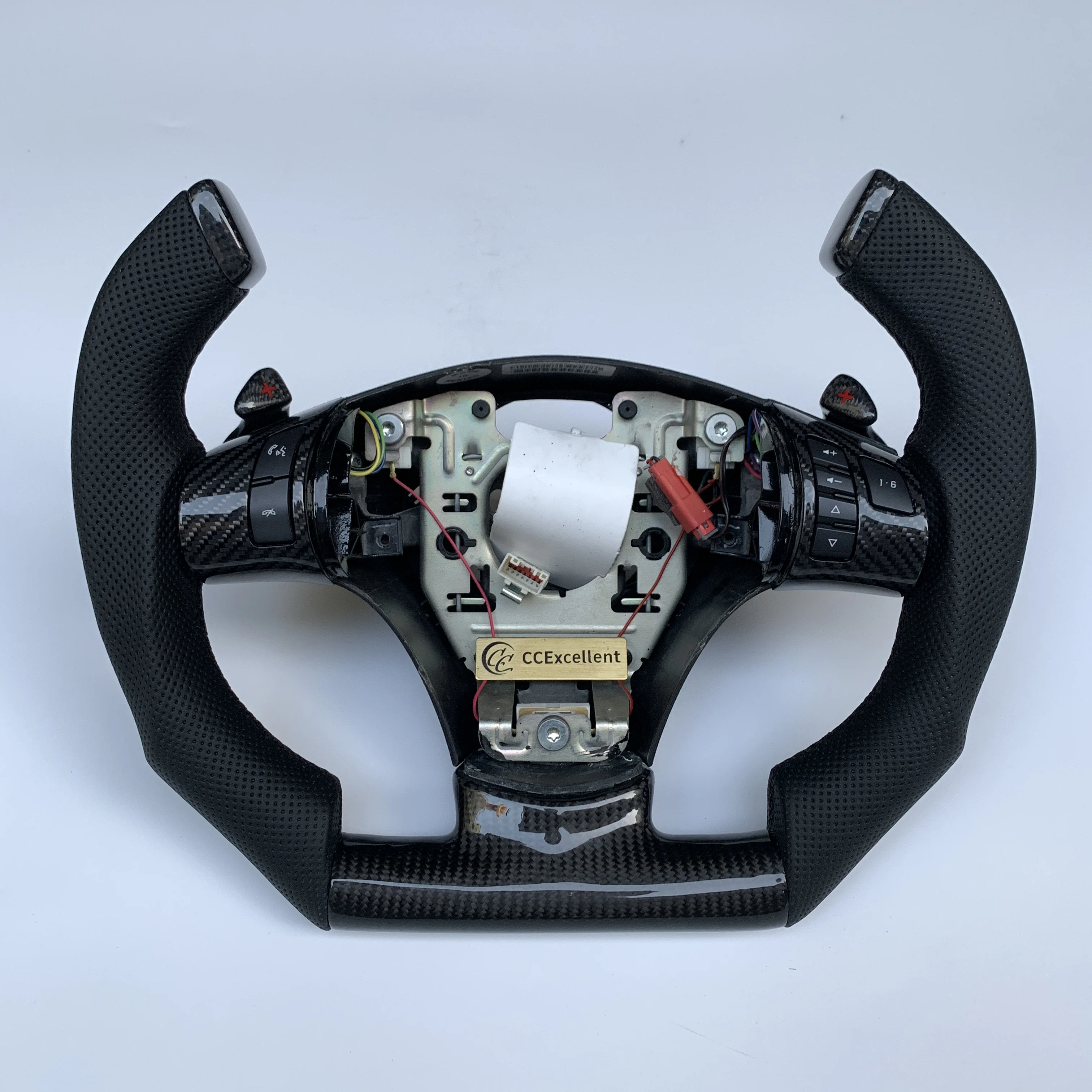 High quality carbon fiber steering wheel for Corvette C6 ZR1 Z06 steering wheel with LED light alcantara leather