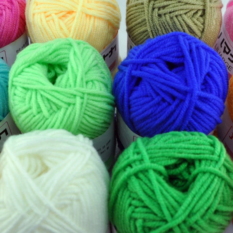 RongMeiXuan 4PLY 25 г молочная хлопчатобумажная пряжа 4Ply 100% акриловая Детская Пряжа для ручного вязания