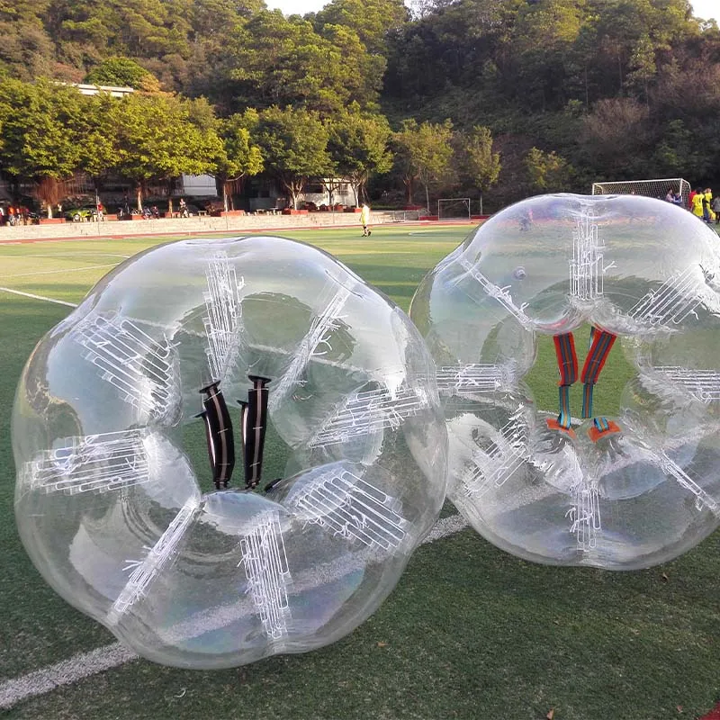 Giant Plastic Transparent Air Soccer Adult With Window TPU Bumper Bubble Amazing Bubble Body Inflatable Sales Human Bubble Ball