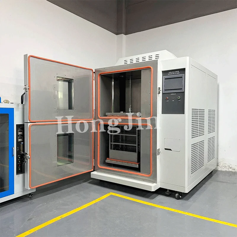 Hong jin Programmable 2 Zone Temperature Heat Cold Impact Testing Machine Battery Thermal Shock Test Chamber