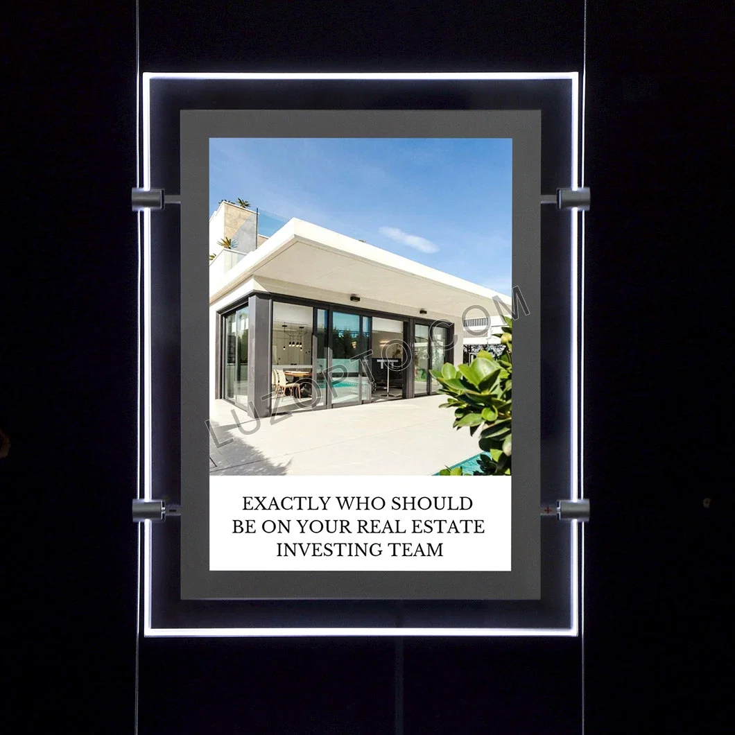 A1 A2 Ultra Slim Crystal LED Light Box Advertising Display A3 A4 Restaurant Menu Board Acrylic Photo Frame Poster Lightbox