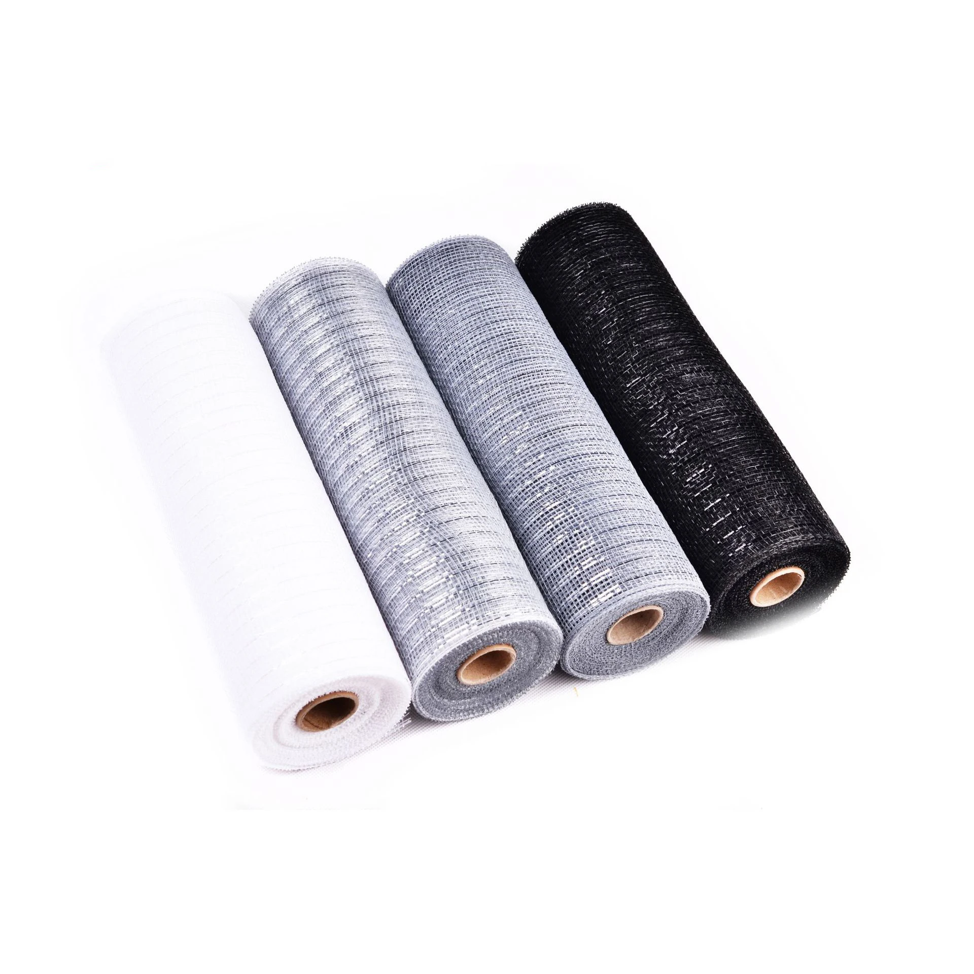 Wholesale 10Inch Shining Poly Deco Mesh For Christmas Wreath Decoration & Flower Wrap