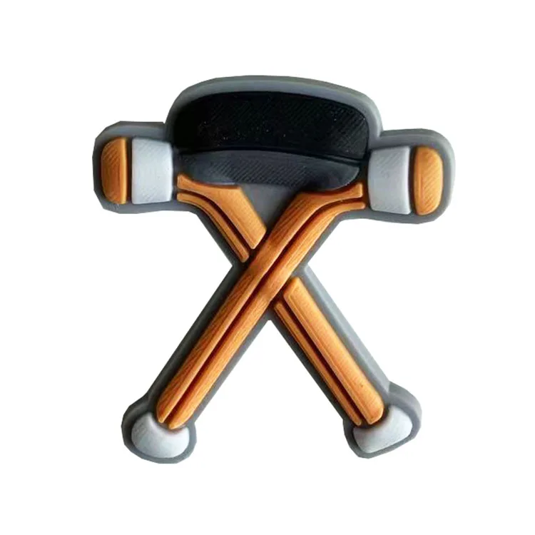 Factory wholesale customized ball sports shoes charm  Clogs Shoes PVC soft rubber shoes accessories