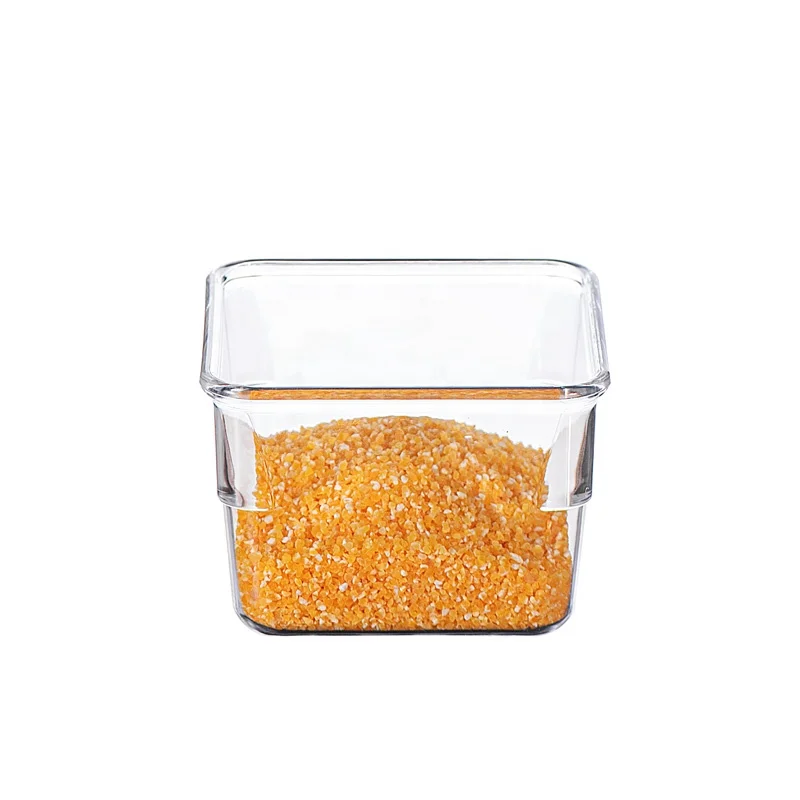 
KC0013-4 New Trending Popular Plastic Kitchen Seasoning Bottle Organizer Transparent Square Desktop Box 