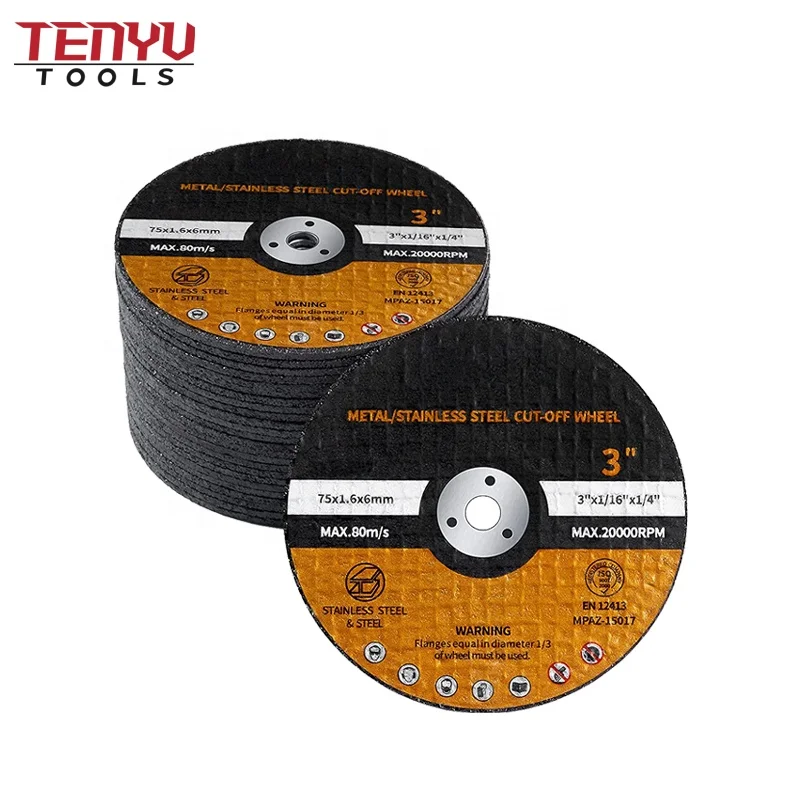 3 Inch Diamond Aluminum Cut Off Wheel Abrasive Metal Cutting Wheel Disc for Steel