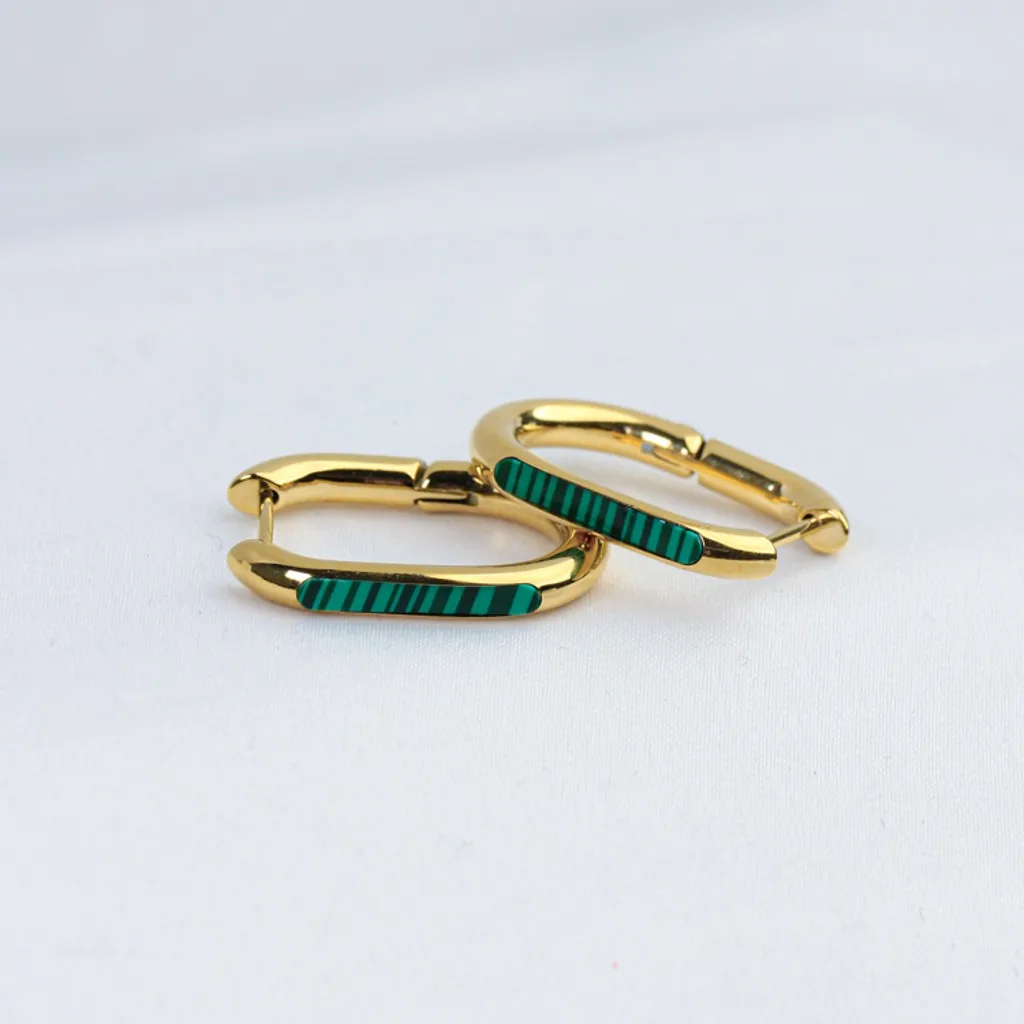 Jewelry Earrings 2024 Fashion Wholesale 18K Gold Plated U Shape Earrings  Stainless Steel Women Accessories