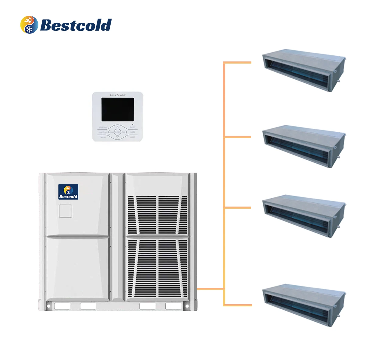 Центральный кондиционер Bestcold VRF с многошедловой конфигурацией для гостиниц система кондиционирования воздуха