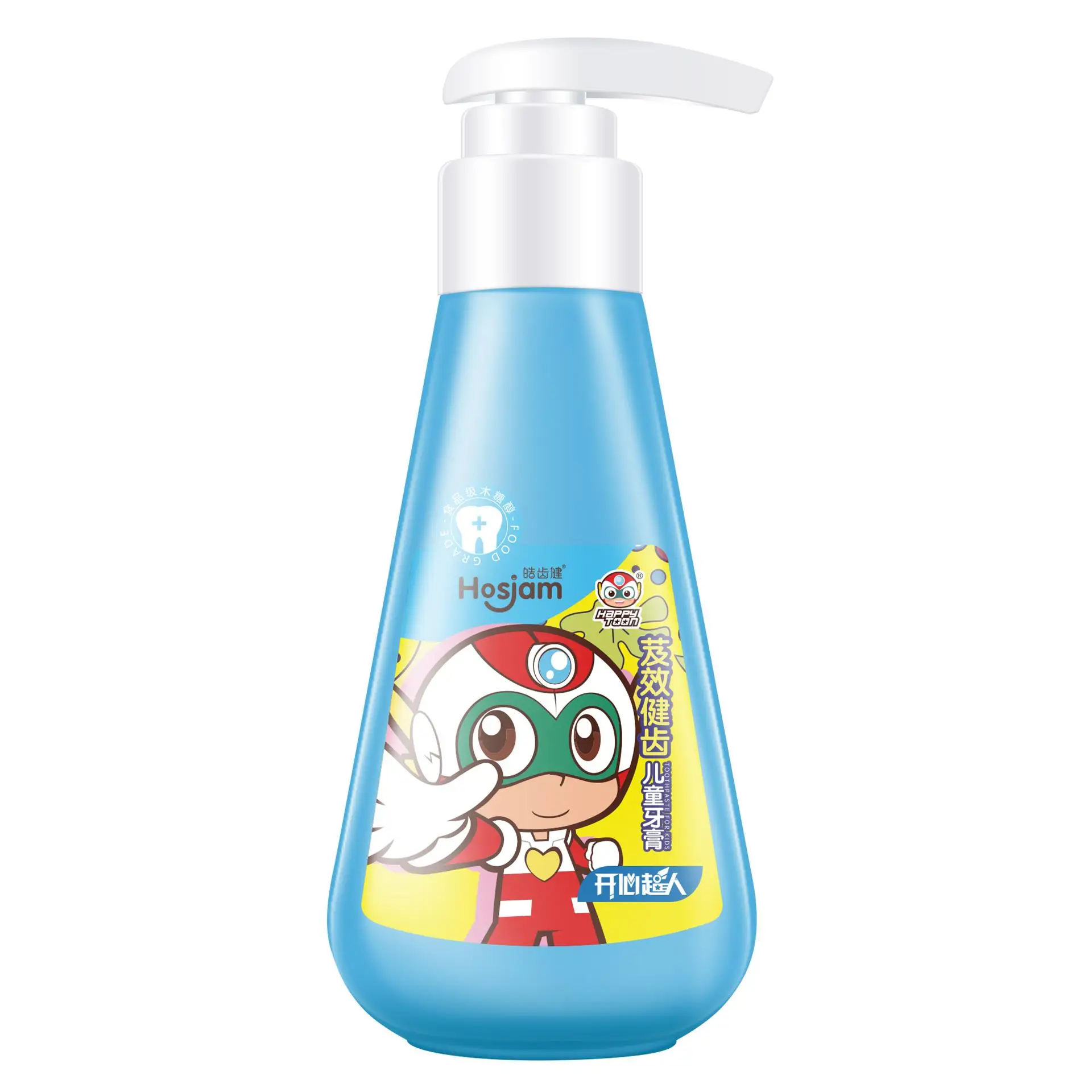 Wholesale private label toothpaste Children easy use pump toothpaste kids teeth cleaning toothpaste