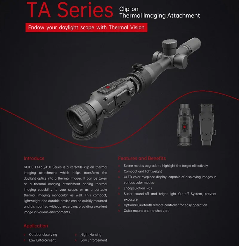 Best Selling Multipurpose Hunting Thermal Imaging Front Clip Scope Scope clipped to the front