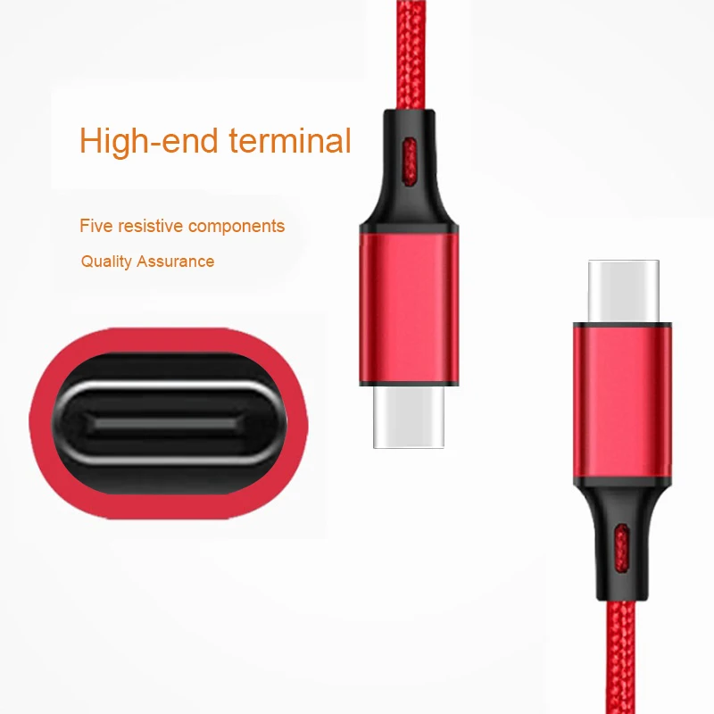 Fast Charging Type C Cable Nylon USB Phone Cable for Samsung / Huawei / One plus