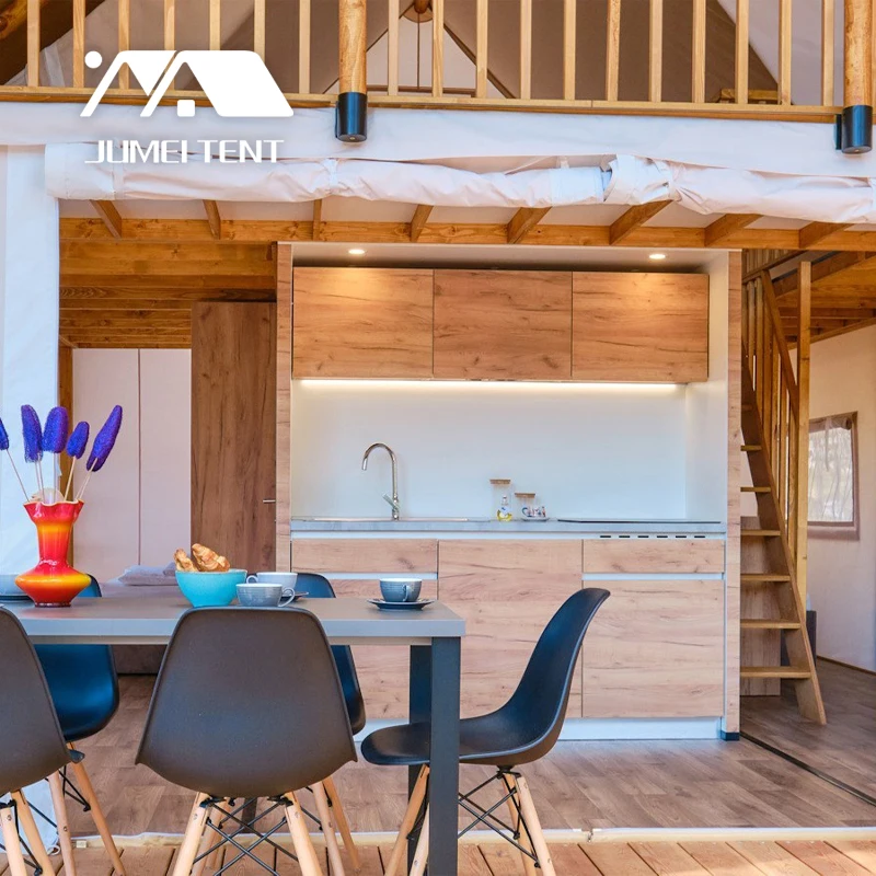 Best offer for 2 story tents glamping tents PVC waterproof safari tent for resorts sites