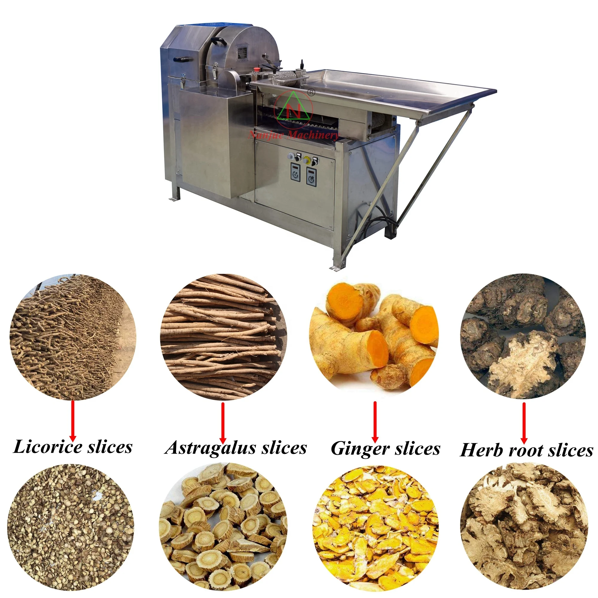 ginger herb slicing machine licorice root cutting machine lemongrass herbal cutter machine